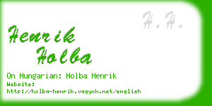 henrik holba business card